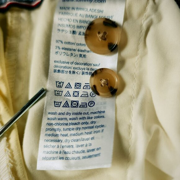 Men's Tommy Hilfiger Summer Yellow Custom Fit Th Flex Cotton‎ Chino Pants 36x34 - Picture 14 of 16